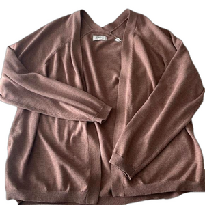 Brown open front cardigan for fall
